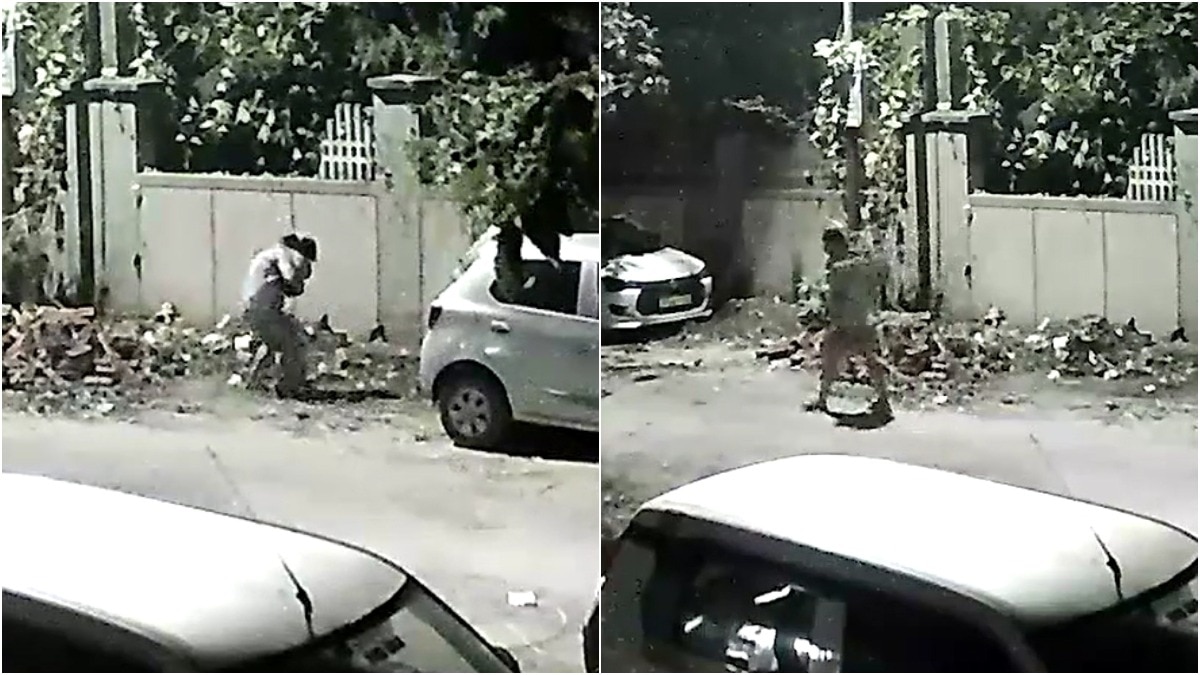 ग्रेटर नोएडा के व्यक्ति ने कचरा फेंका, CCTV चेतावनी के बाद वापस लिया