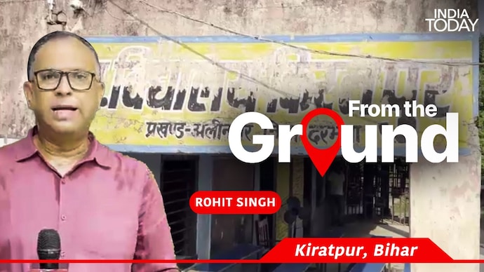 Crumbling roofs and cracked walls reveal grim reality of Bihar government schools.