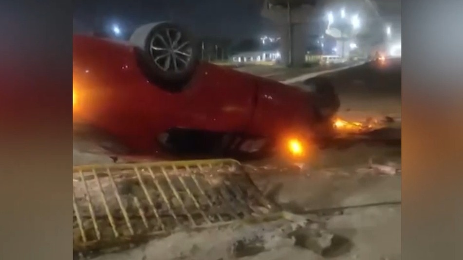 Speeding car crashes, flips on Dwarka Expressway, driver rescued by locals