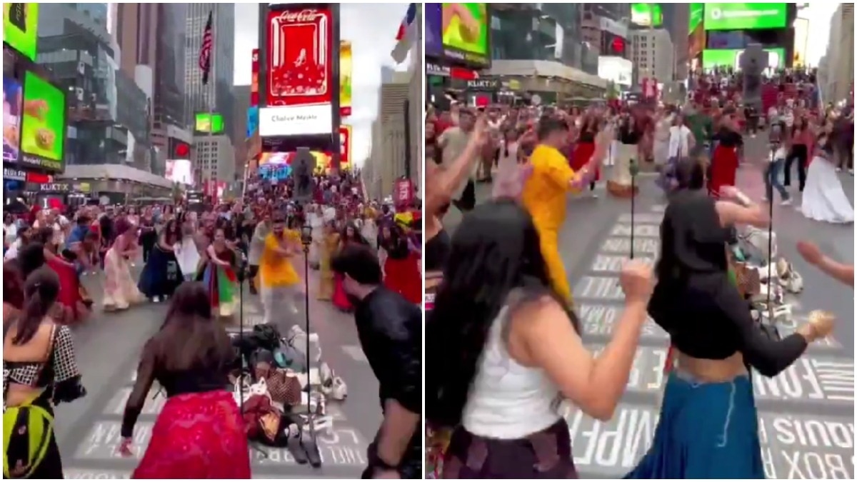 Indians Celebrate Navratri With Times Square Garba, Sparking Mixed Reactions Online
