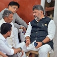 Karnataka Chief Minister DK Shivakumar with his cabinet colleagues stage a 'dharna' on the premises of the Chief Electoral Officer's office. (Image: PTI) Karnataka Chief Minister DK Shivakumar with his cabinet colleagues stage a 'dharna' on the premises of the Chief Electoral Officer's office. (Image: PTI)