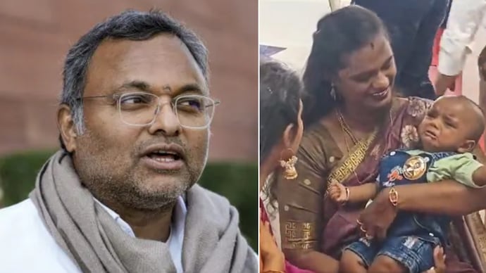 Karti Chidambaram questions TVK MLA's decision to bring newborn to public events Karti Chidambaram questions TVK MLA's decision to bring newborn to public events