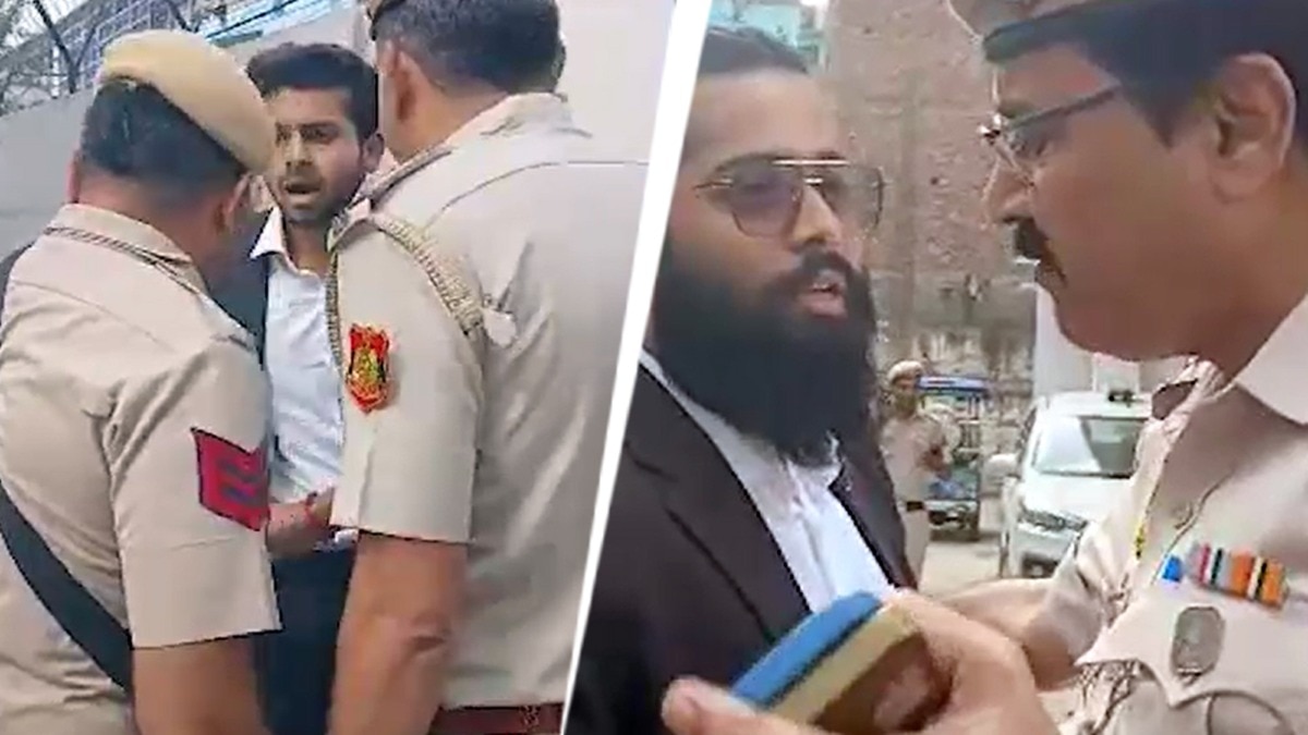 Video: Lawyers clash with cops outside Delhi police station over detained protesters