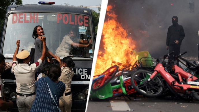 Link between French protests and SIR stir? US portal report sparks BJP-Congress clash Link between French protests and SIR stir? US portal report sparks BJP-Congress clash
