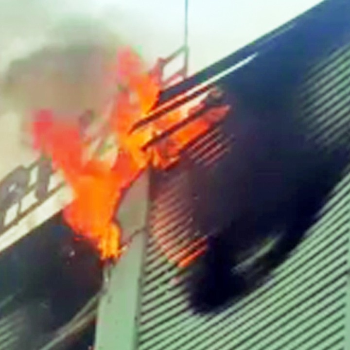 Video: Massive fire breaks out on 6th floor of Surat complex, no casualties