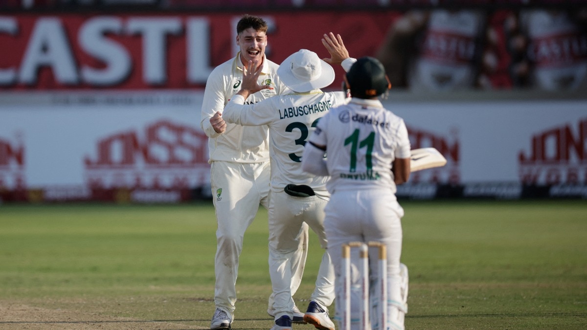 Renshaw’s runs and first Test wicket leave Australia close to Durban win