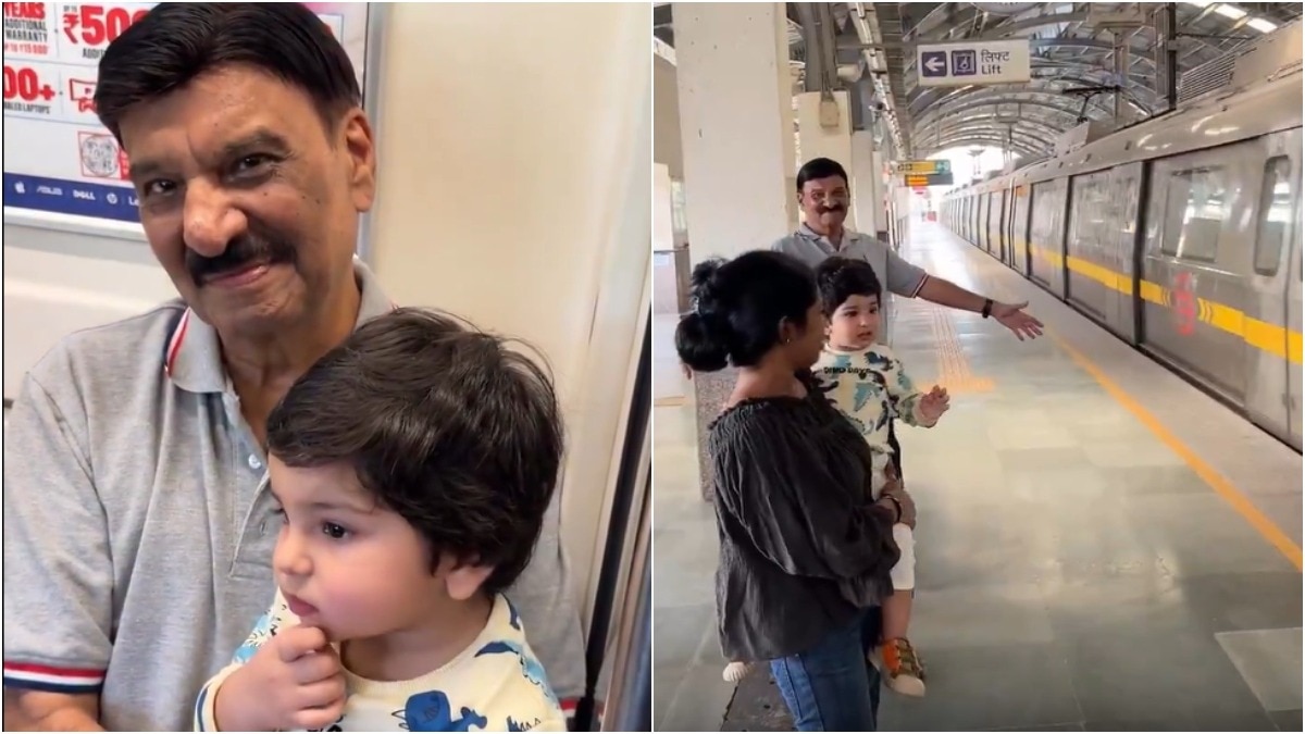 Man behind Delhi Metro announcements shares adorable first ride with grandson
