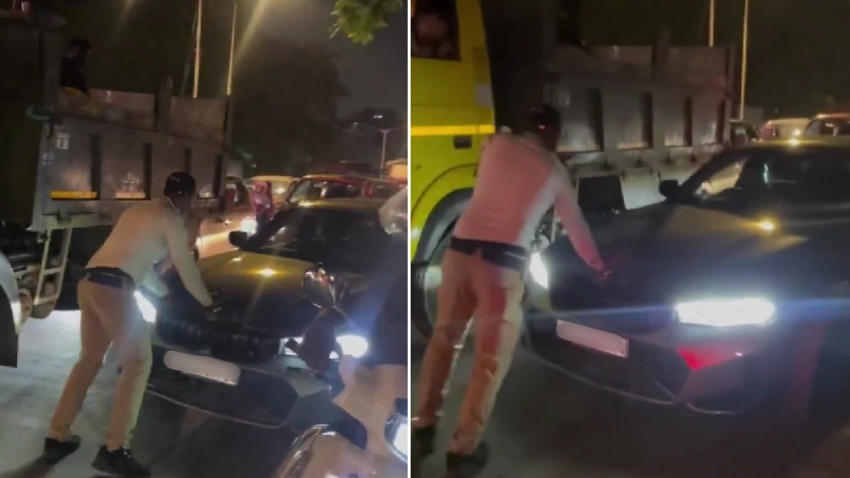 Mumbai woman refuses to halt as cop stands in front of her car, alleges harassment