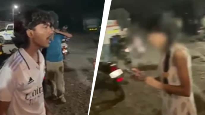 A video of the man slapping the girl at the garba event has gone viral. Nala Sopara assault video