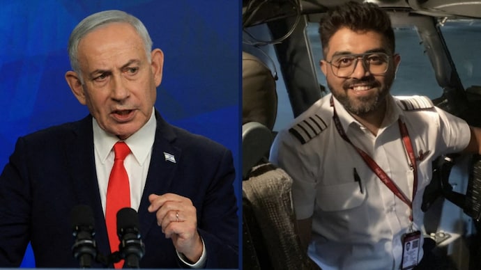Netanyahu praises hero Indian pilot Smit Machchhar for bravery after flydubai cockpit attack (Photo: Reuters/X) Netanyahu praises hero Indian pilot Smit Machchhar for bravery after flydubai cockpit attack