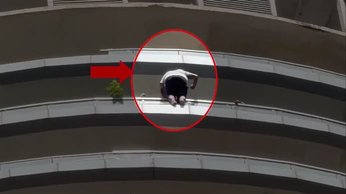 Screengrab of a man who died by suicide after falling from the 43rd floor of Supernova Society in Noida. (Source: ITG) Noida Supernova Building death case Inside Story