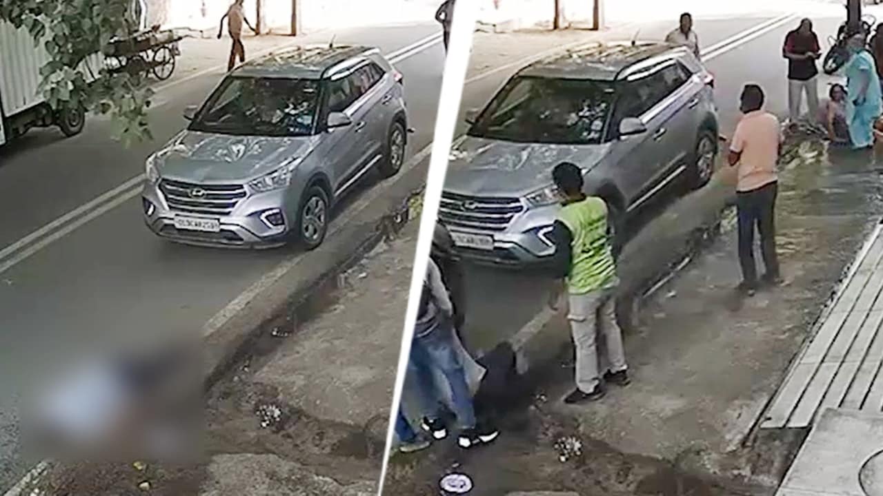 Video: Woman driver rams elderly couple out on walk in Delhi, flees spot; arrested