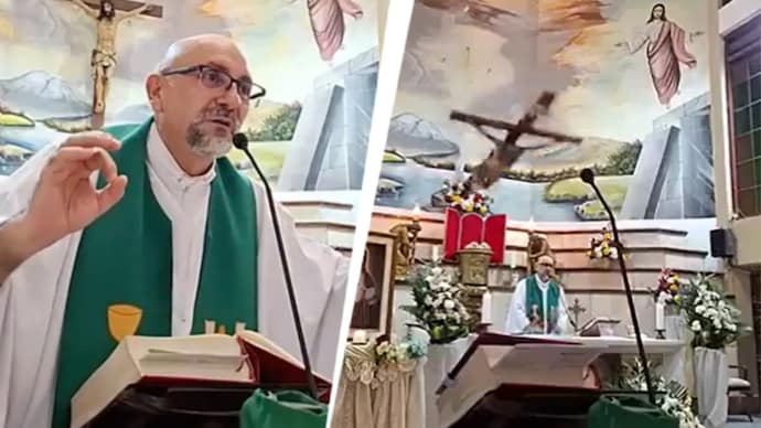 Ecuador priest dies after crucifix falls during livestreamed Mass, gave last sermon on death - India Today