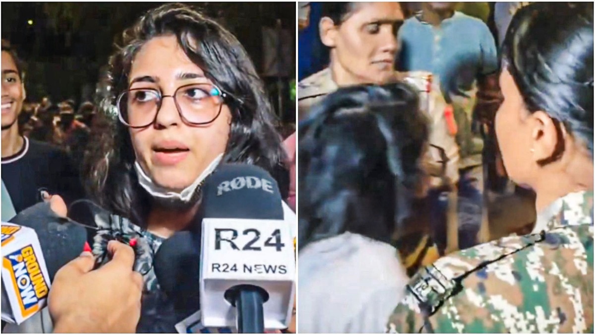 Protester woman calls Delhi cops pot-bellied who can't run, is lifted away mid-interview
