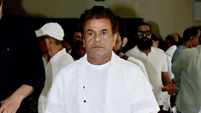 Rajpal Yadav at Mushtaq Khan's prayer meet. Photo: Yogen Shah Rajpal Yadav