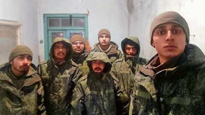 Picture of Indians who were allegedly forced to serve in the Russian army after travelling there in the hope of securing lucrative employment. (Image: Screengrab/Social Media) Ravi is part of a network of Indians going from India to Russia in the hope of getting lucrative employment. After they reach Russia, they are forced to work in the Russian army. (Image: Screengrab/Social Media)