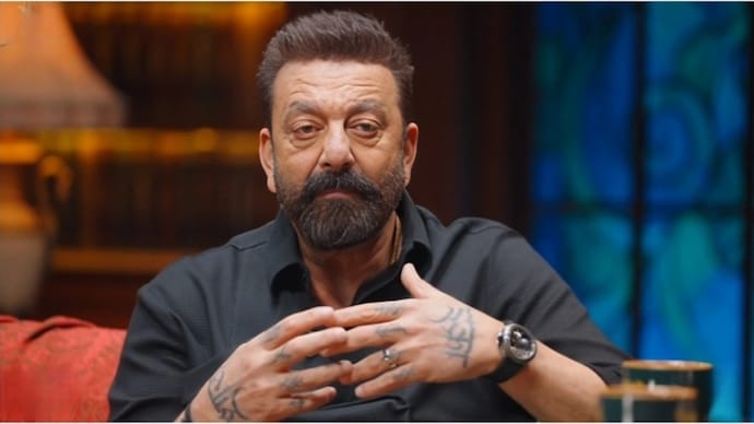 Sanjay Dutt says he can't feel peace in India. (Credit: A still from the show) Sanjay Dutt says he can't feel peace in India