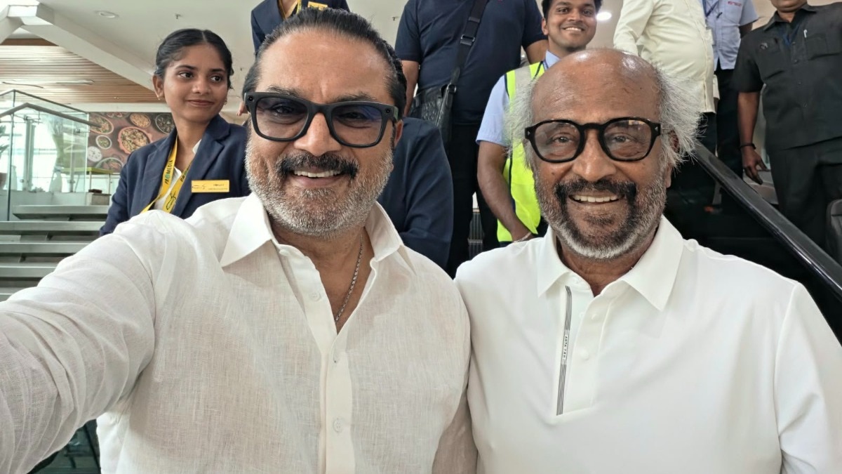 Actor Sarath Kumar bumps into Rajinikanth at airport, calls it 'cherished moment'
