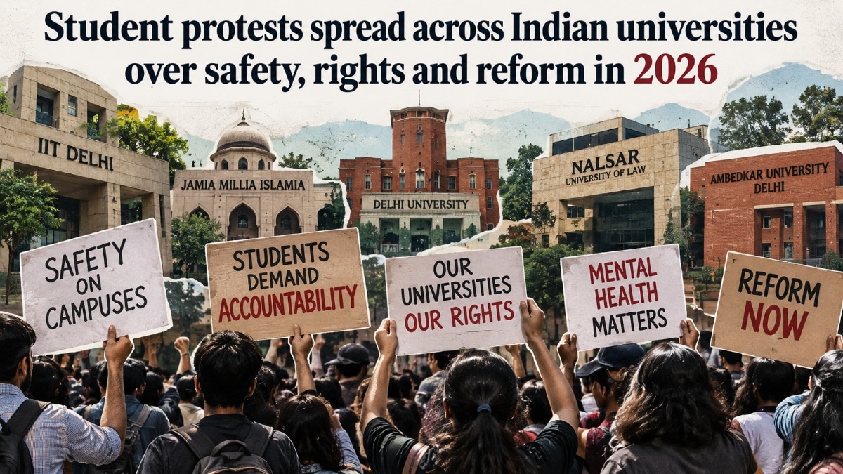 Student protests spread across Indian universities over safety, rights and reform in 2026