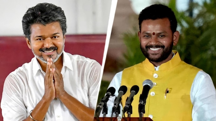 Tamil Nadu CM Vijay and Ram Mohan Naidu Tamil Nadu CM Vijay and Ram Mohan Naidu