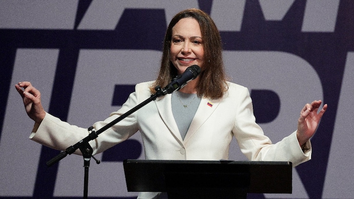 Venezuela's opposition leader Maria Corina Machado, who returned to the country after nearly a year away, addresses the press, in Caracas, Venezuela, October 29, 2026. ( Photo- Reuters)
