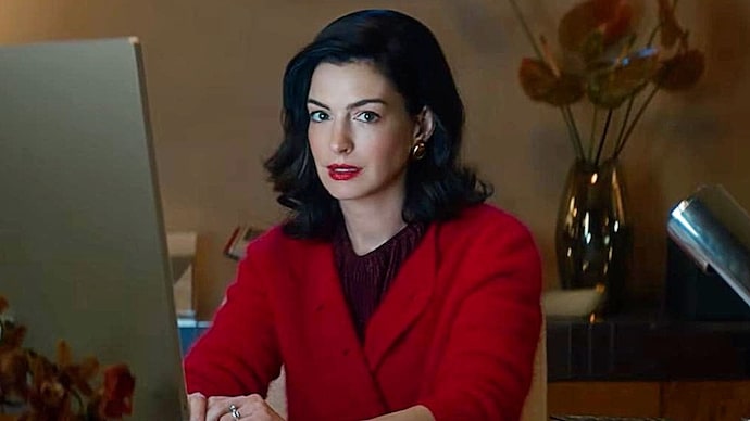Anne Hathaway in a still from Verity Verity movie review: Anne Hathaway, Dakota Johnson elevate a pulpy, twisted game of truth