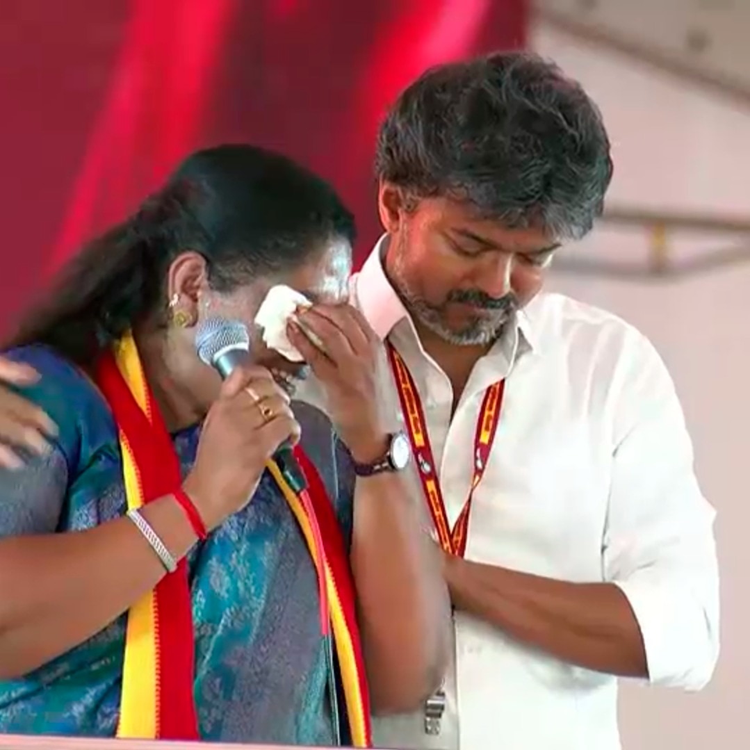 TVK candidate cries, ‘sweet bro’ consoles: DMK accuses Vijay of staging drama