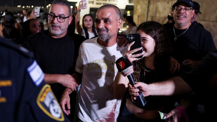 Yaniv Hayun, one of the men who helped incapacitate the attacker on the flydubai aircraft bound for Israel from the United Arab Emirates. ( Photo- Reuters)