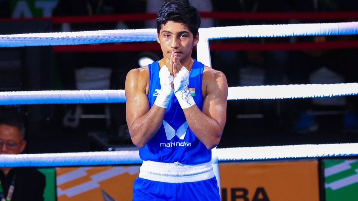 Asian Games 2023: Preeti Pawar wins bronze in women’s 54kg category event. Courtesy: Twitter