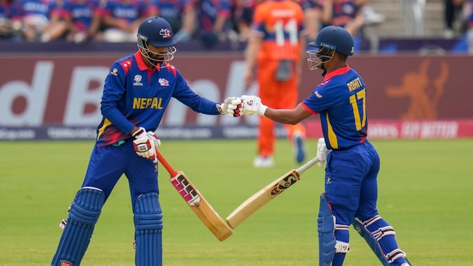 Nepal need to win both matches to reach Super 8: Rohit Paudel Nepal's Anil Kumar Sah and captain Rohit Paudel