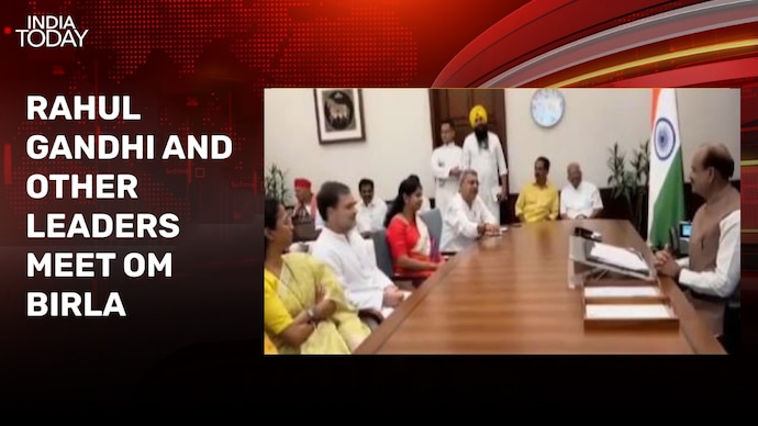 Rahul Gandhi meets Speaker Om Birla, raises concerns over reference to Emergency
