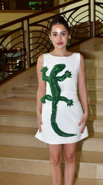 Nothing to see here, just Uorfi Javed in a 3D 'lizard' dress. Video - India Today Nothing to see here, just Uorfi Javed in a 3D 'lizard' dress. Video - India Today
