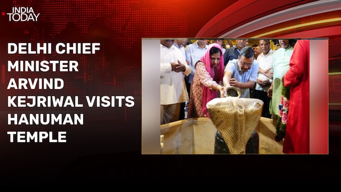 Arvind Kejriwal visits Hanuman temple day after release from Tihar Jail