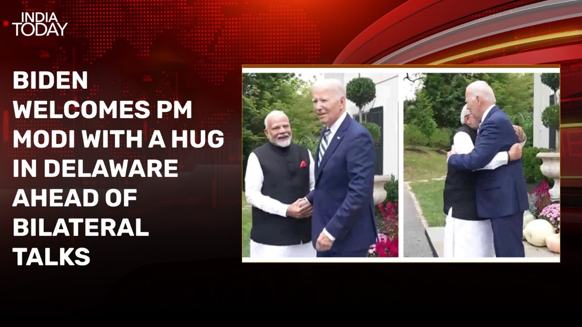 Watch Biden PM Modi with a hug in Delaware ahead of bilateral