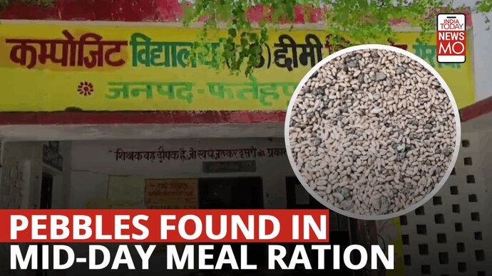 Pebbles found in mid-day meal ration provided by village head in UP's Fatehpur