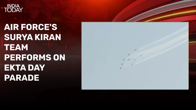 Watch: Air Force's Surya Kiran team performs brilliantly at Unity Day Parade Indian Air Force