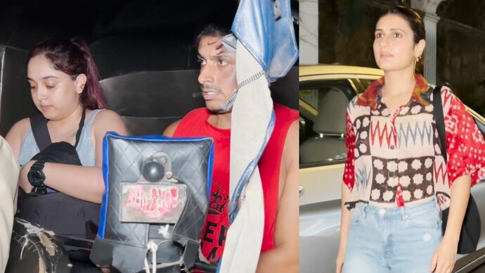 Ira Khan, Nupur Shikhare take an auto from Reena Dutta's house, Fatima Sana Shaikh pays a visit too.