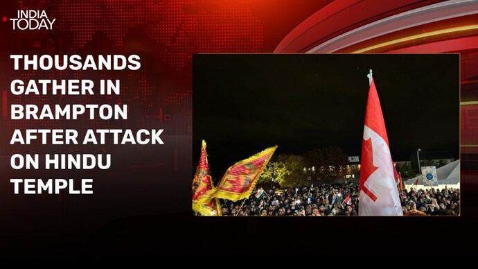 Massive protest in Hindu solidarity after pro-Khalistani attack on Canadian temple Canada