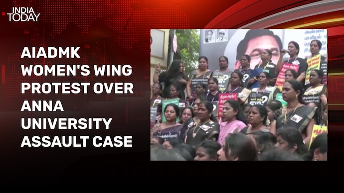 AIADMK women's wing protest over Anna University assault case