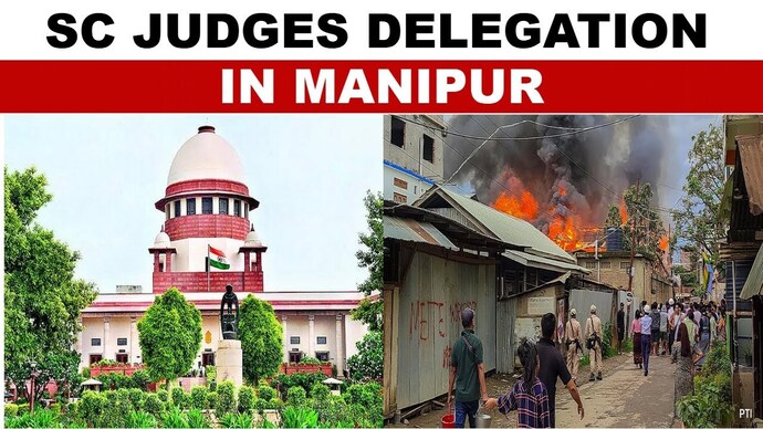 Supreme Court judges visit Manipur relief camps amidst the ongoing crisis SC Judge assesses humanitarian crisis in Manipur