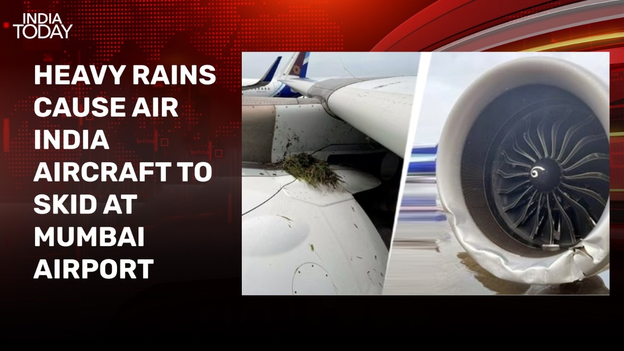 Air India flight skids off runway at Mumbai airport amid heavy rain