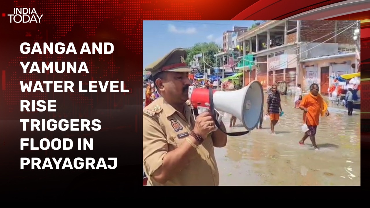 Rising water levels in Ganga, Yamuna cause flooding in Prayagraj; police warn residents