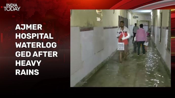 Heavy rain floods Ajmer's JLN Hospital, leaving patients in distress