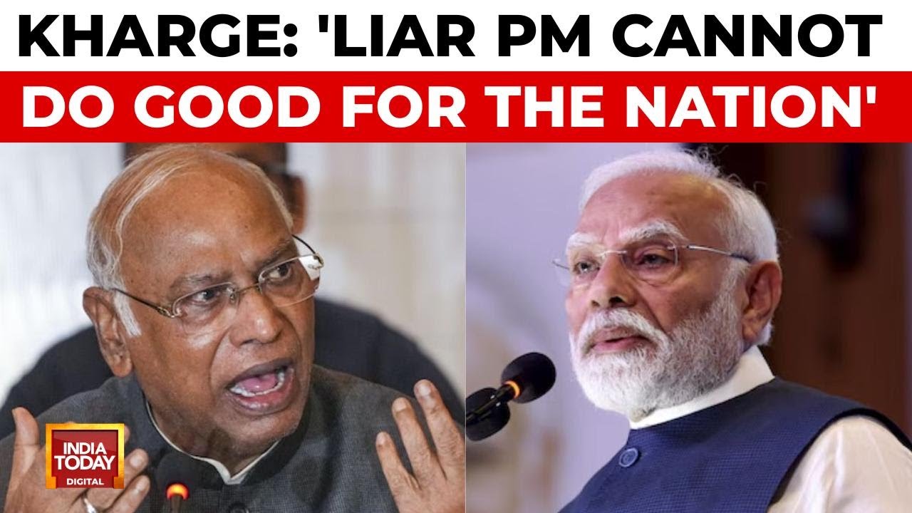 Mallikarjun Kharge calls PM Modi 'jhoothon ka sardar', questions his OBC status