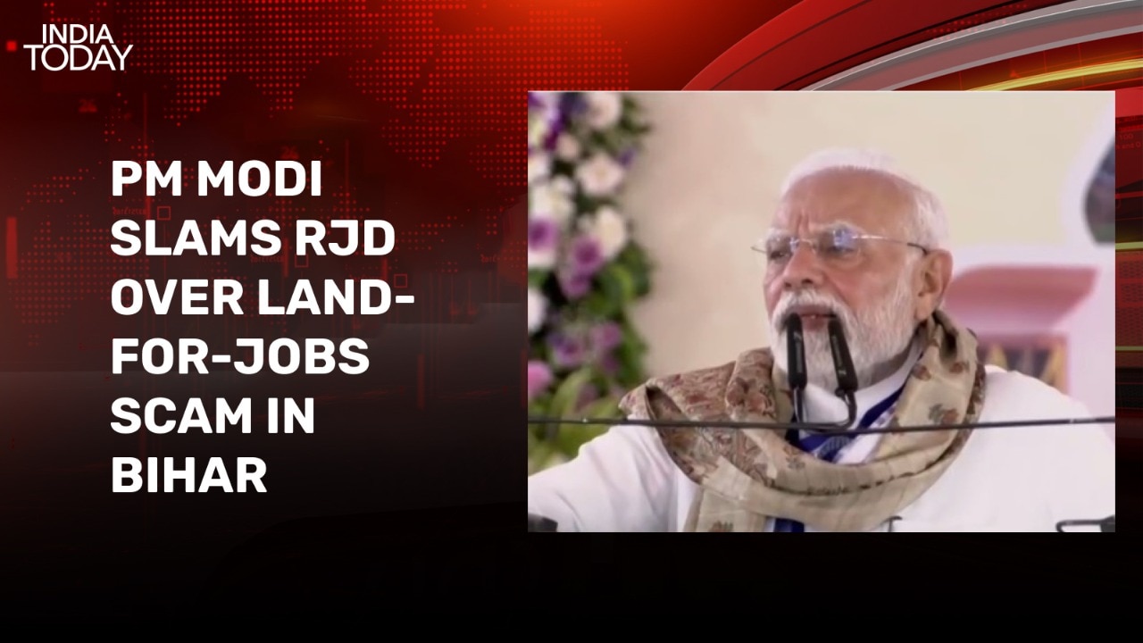 PM Modi accuses RJD of grabbing land of poor before giving jobs at Bihar rally