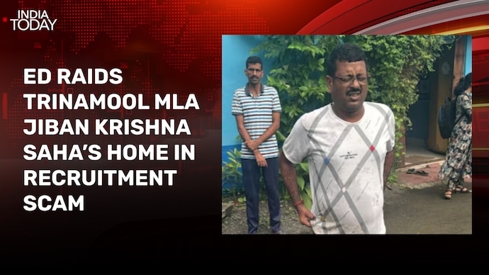 Trinamool MLA Jiban Saha arrested while attempting to flee during ED raid