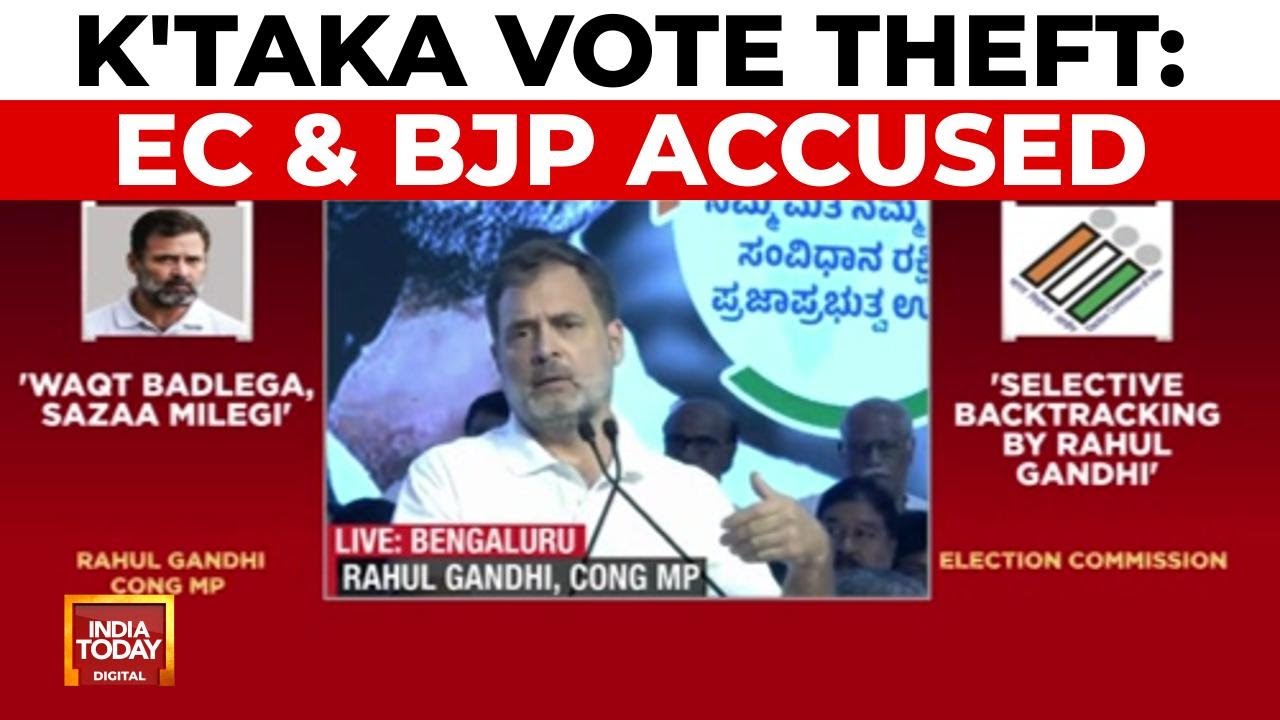 Rahul Gandhi claims voter fraud in Karnataka, accuses poll body and BJP of collusion