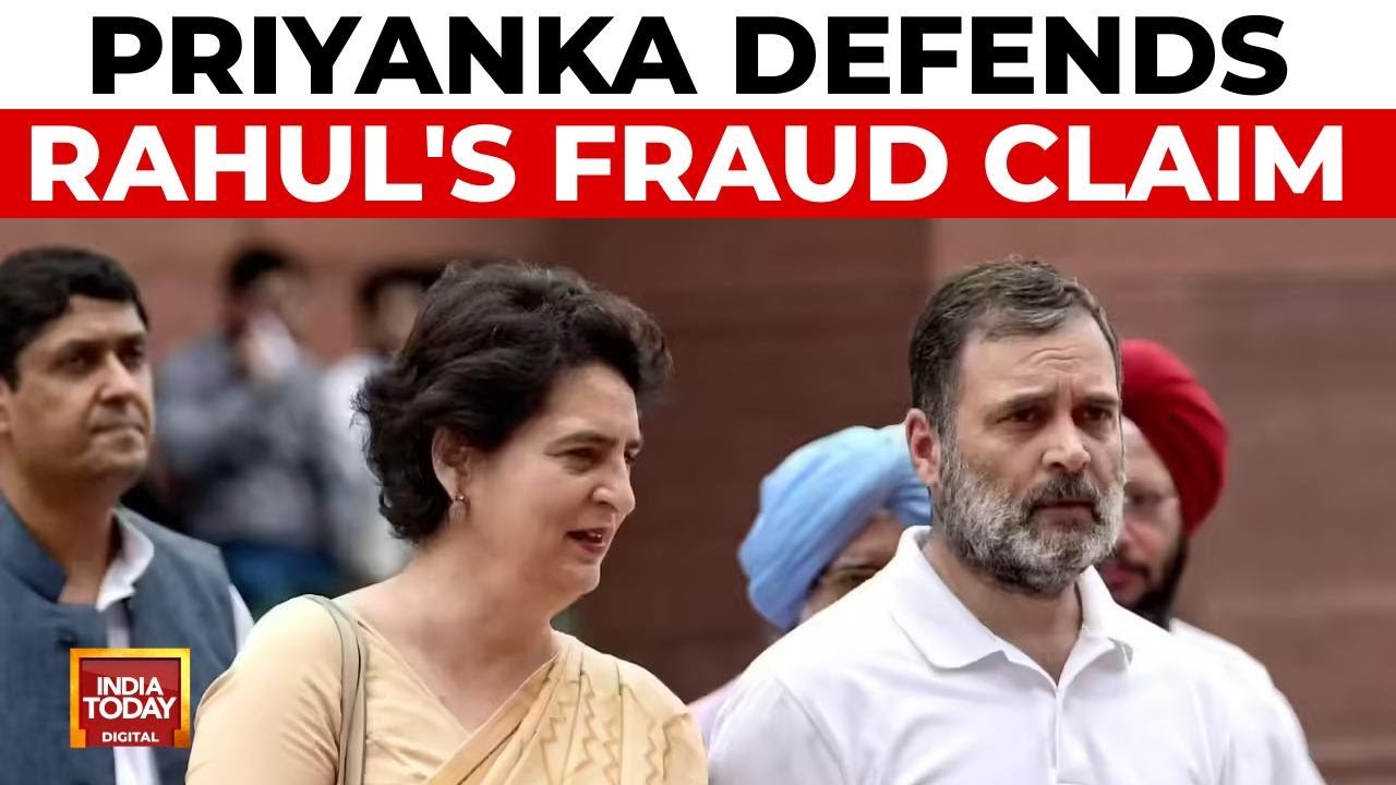 Priyanka Gandhi defends Rahul's voter fraud claim, dares poll body to investigate
