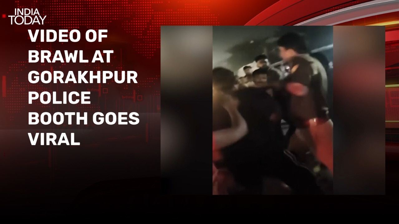 Video: Accident victim's family thrash accused biker at UP police booth