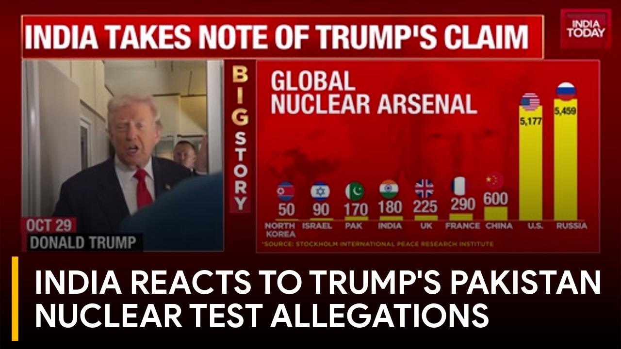 India Slams Pak's 'Illegal Nuclear' Past After Trump's Secret Nuke Test Claim